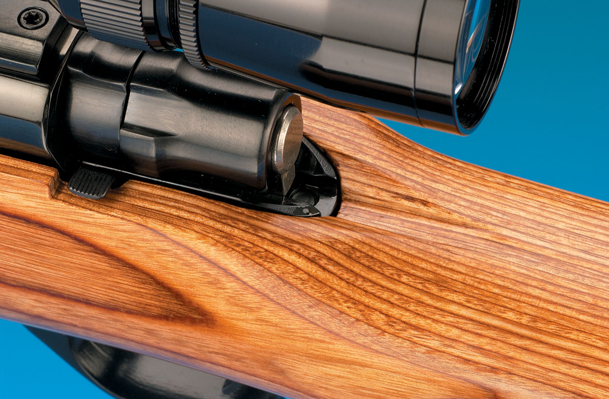 Inletting on this rifle is perfect, allowing the action to drop into the stock.
